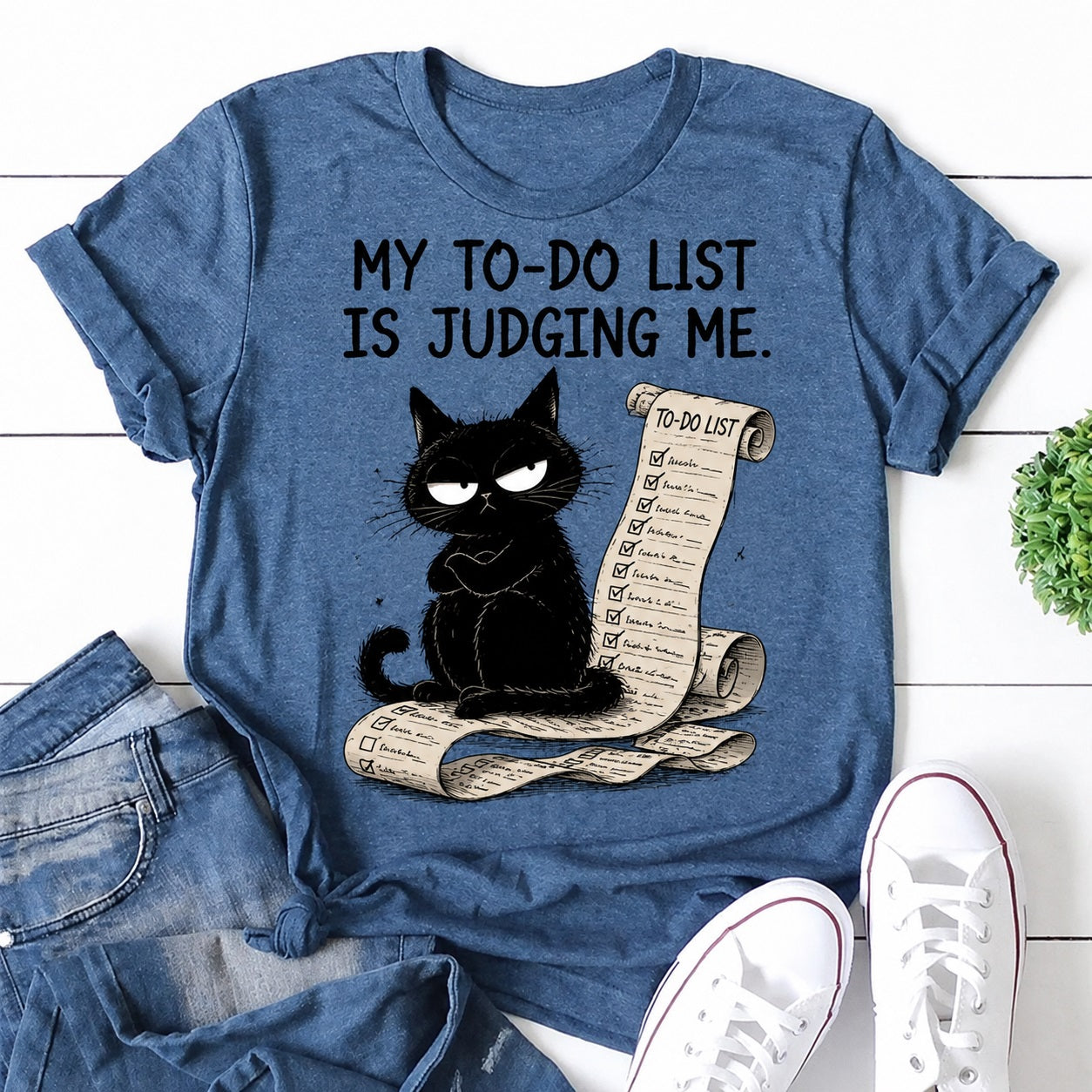My To-do List Cat Print Women Slogan - Adult & Kids T-Shirts, Sweatshirts & Hoodies apparel design preview 1