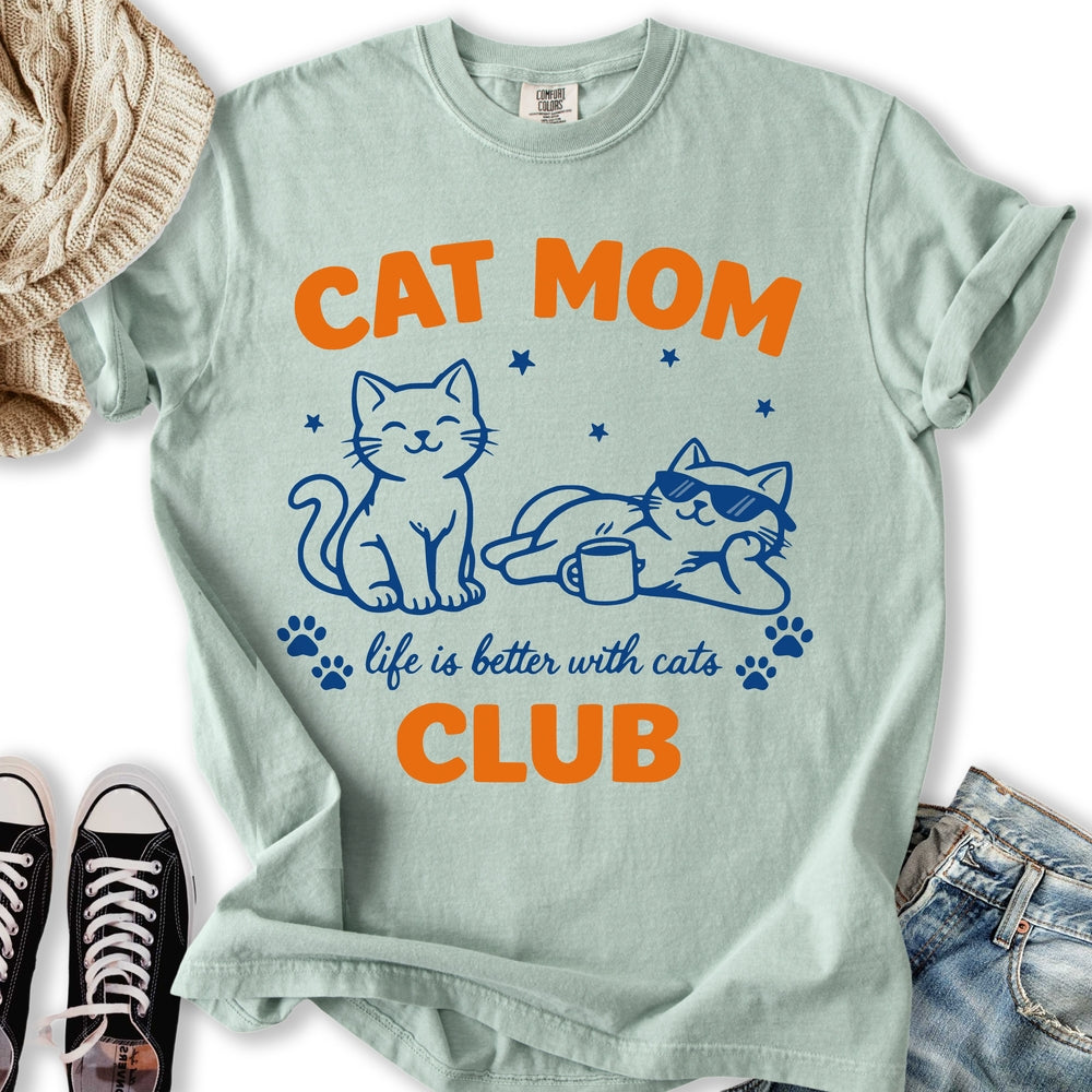 Cat Mom Club - Adult & Kids T-Shirts, Sweatshirts & Hoodies apparel design preview 2
