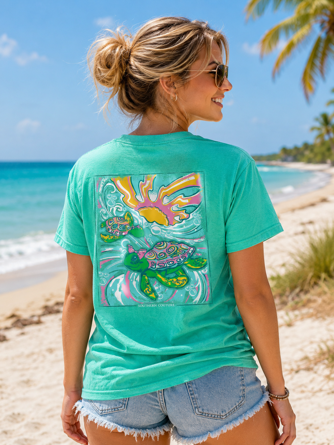 Southern Couture Sunshine Swimming Turtles Comfort - Adult & Kids T-Shirts, Sweatshirts & Hoodies apparel design preview 1