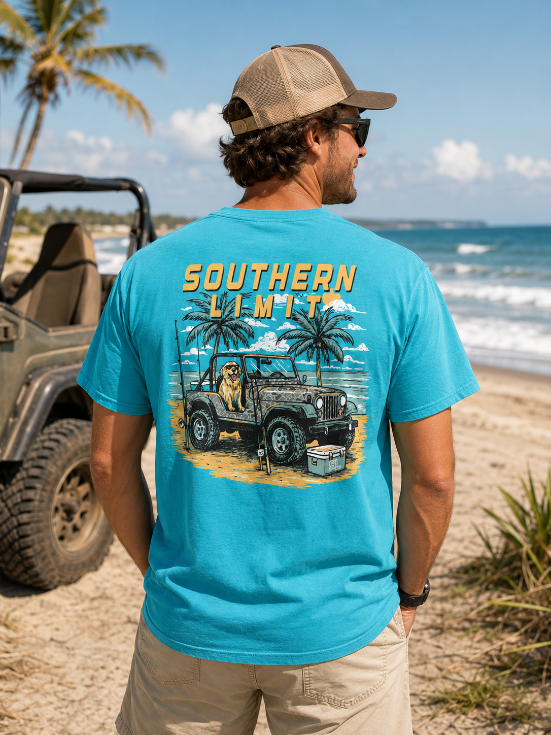Southern Limit Beach Dog - Adult & Kids T-Shirts, Sweatshirts & Hoodies apparel design preview 1