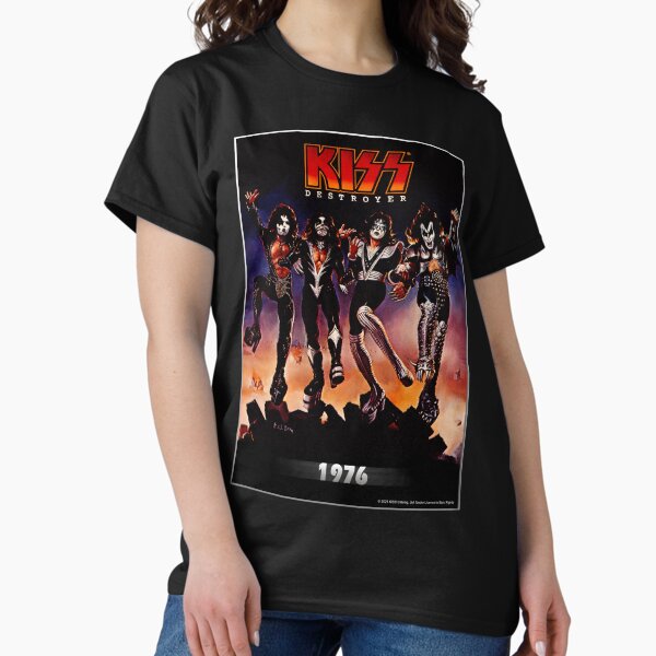 KISS the band Destroyer Year 1976 - Adult & Kids T-Shirts, Sweatshirts & Hoodies apparel design preview 1