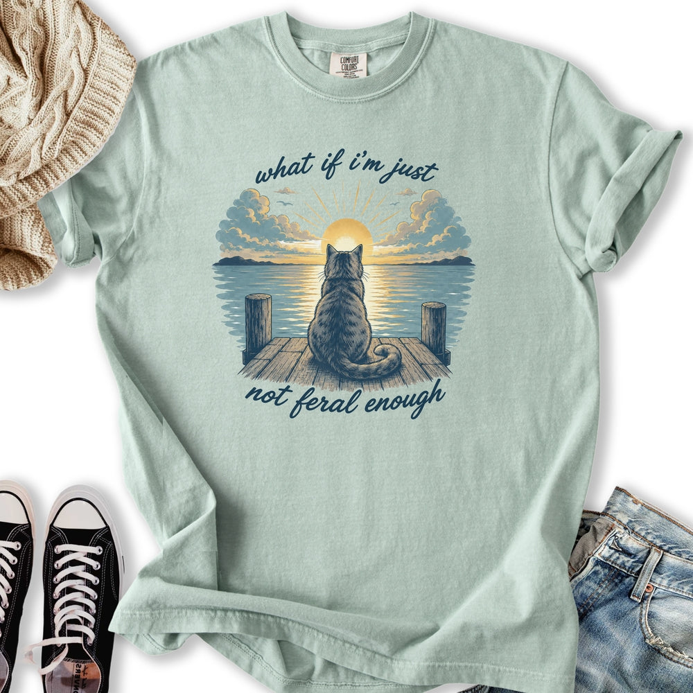 Not Feral Enough Cat - Adult & Kids T-Shirts, Sweatshirts & Hoodies apparel design preview 2