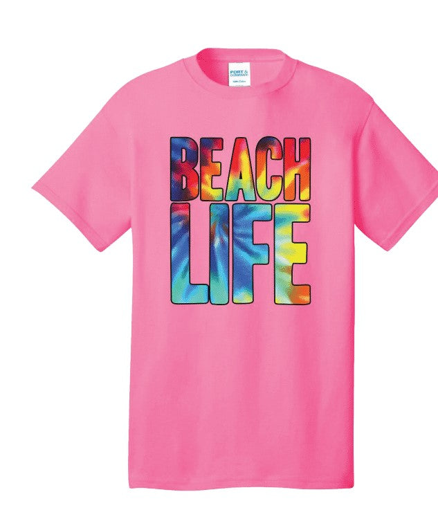 SALE Sassy Frass Beach Life Tie Dye Canvas - Adult & Kids T-Shirts, Sweatshirts & Hoodies apparel design preview 1