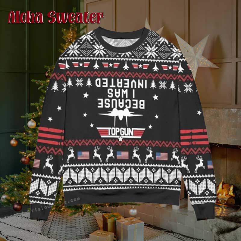 Holidays Pattern Movie Top Gun Ugly Christmas Sweater product image 2