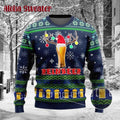 Beer Reindeer Wraped In Lights Ugly Christmas Sweater product image