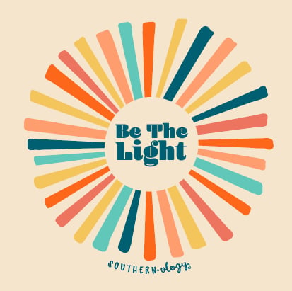 Southernology Be the Light Sunbeams Comfort Colors - Adult & Kids T-Shirts, Sweatshirts & Hoodies apparel design preview 2