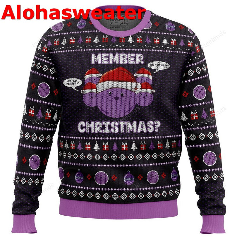 Believe in bigfoot squatching through the snow Christmas sweater product image 5