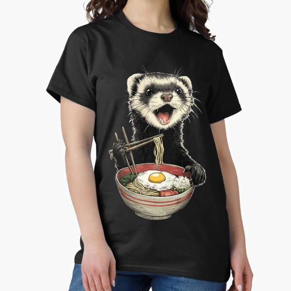 Ramen and ferret - Adult & Kids T-Shirts, Sweatshirts & Hoodies apparel design preview 1
