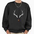 Reindeer Antlers and a Red Nose Christmas Humor - Adult & Kids T-Shirts, Sweatshirts & Hoodies apparel design preview 1