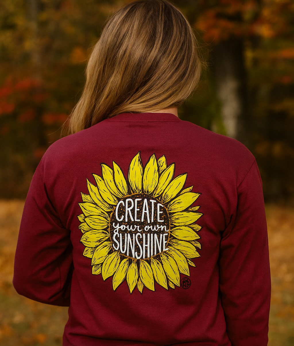 Girlie Girl Originals Preppy Create Your Own Sunshine - Adult & Kids T-Shirts, Sweatshirts & Hoodies apparel design preview 1