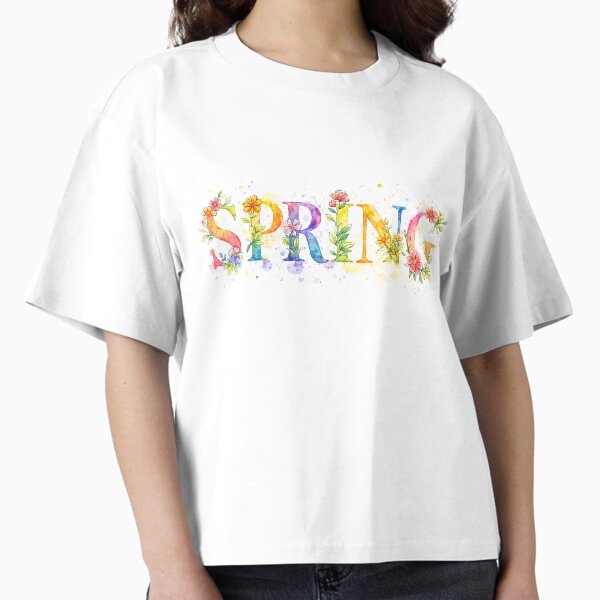 Watercolor Spring Floral Lettering Design Colorful - Adult & Kids T-Shirts, Sweatshirts & Hoodies apparel design preview 1