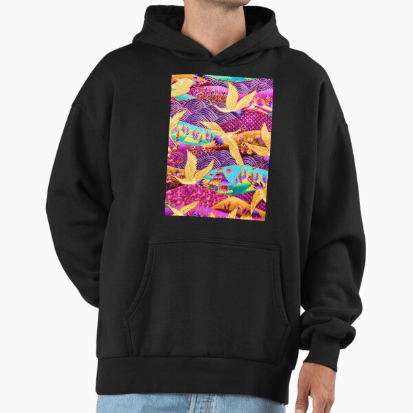 Golden cranes flying - Adult & Kids T-Shirts, Sweatshirts & Hoodies apparel design preview 1