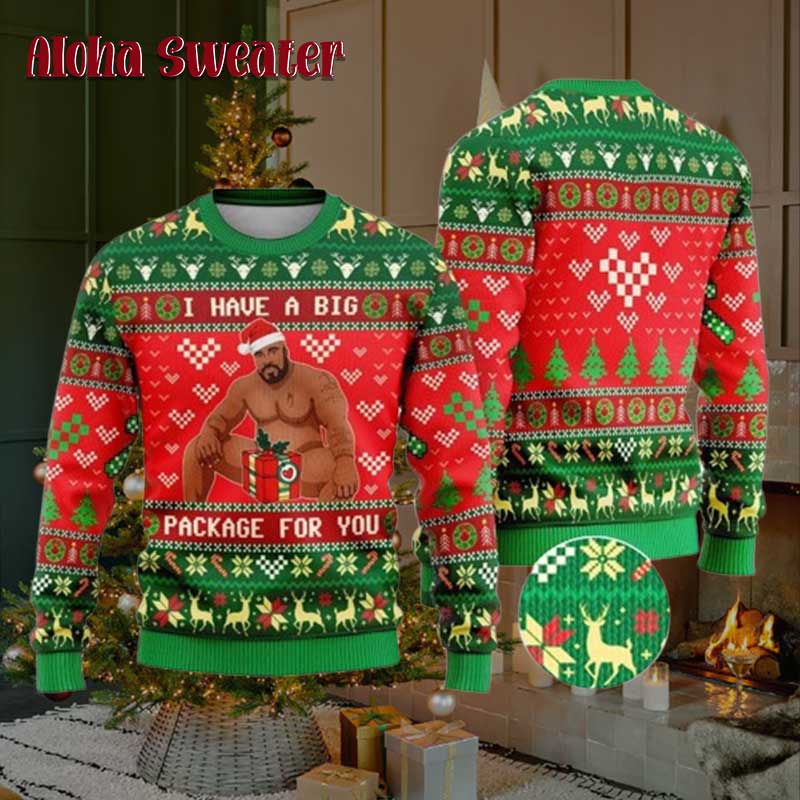 Big Package Barry Wood Meme Ugly Christmas Sweater product image 3