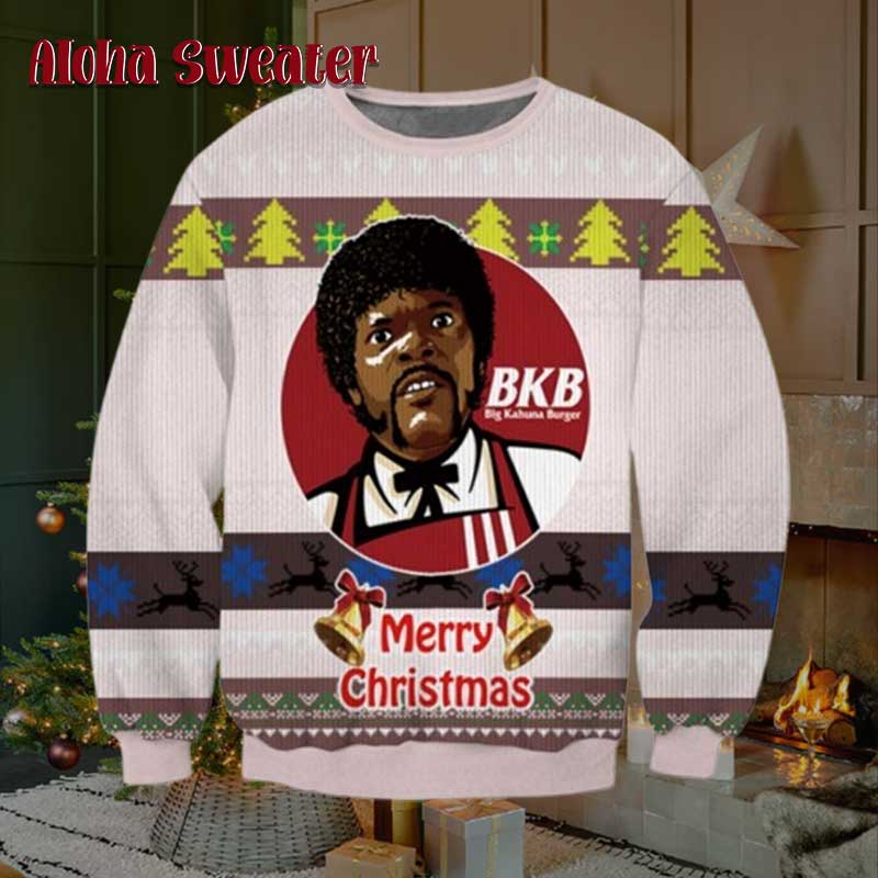 Check Out I Said Goddamn Pulp Fiction Ugly Christmas Sweater product image 3