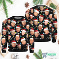 Black-Funny Trump Face 2024 Ugly Sweater product image