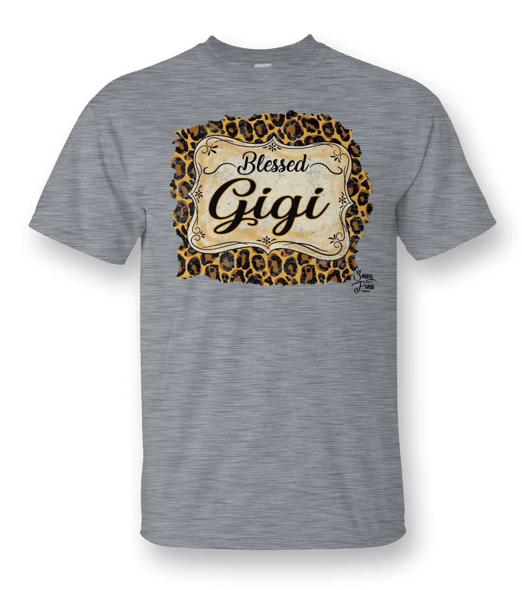 SALE Sassy Frass Blessed Gigi Leopard Front Print - Adult & Kids T-Shirts, Sweatshirts & Hoodies apparel design preview 2