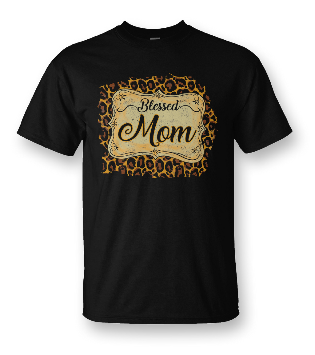 Sassy Frass Blessed Mom Leopard Front Print Bright - Adult & Kids T-Shirts, Sweatshirts & Hoodies apparel design preview 2