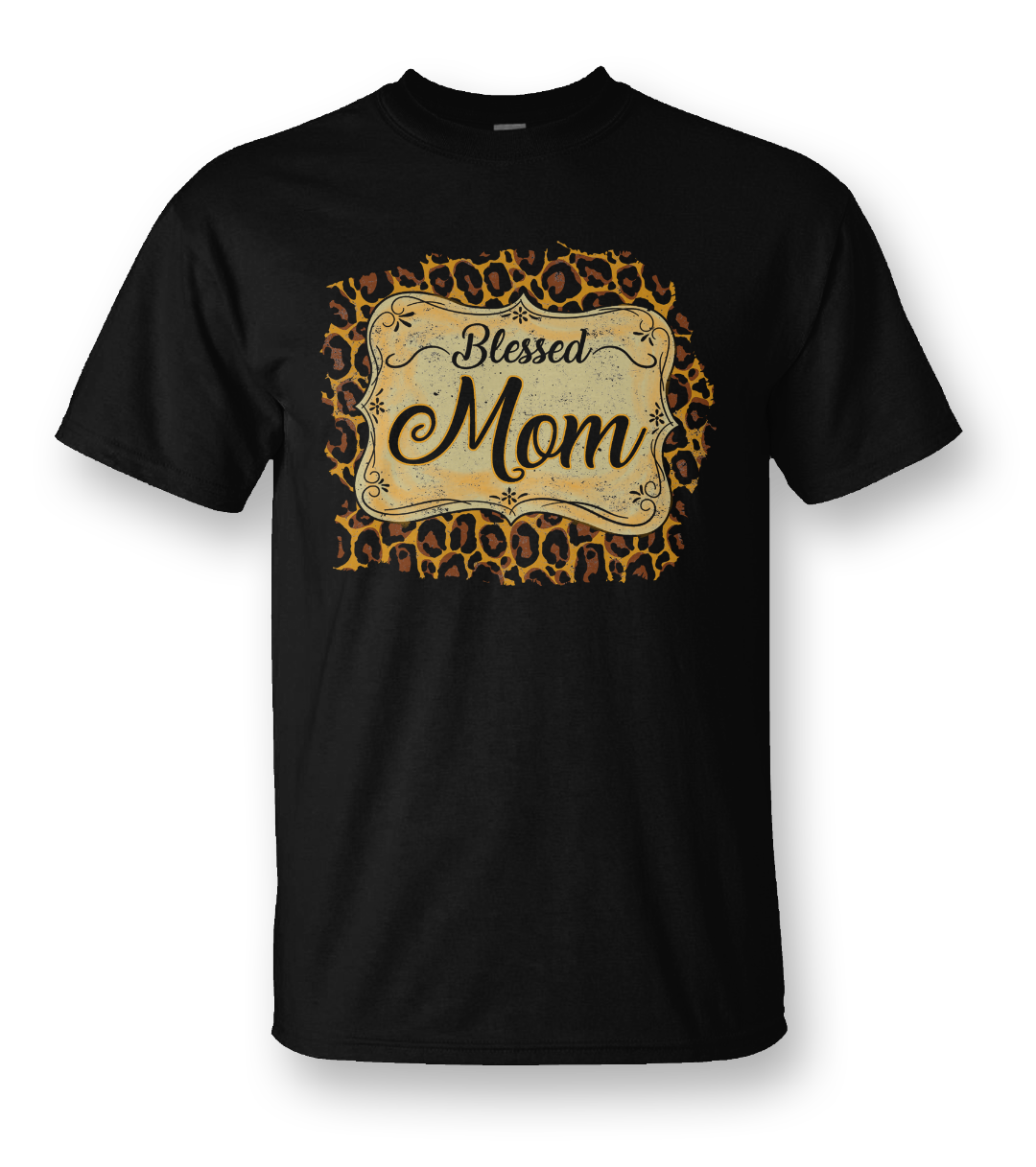 Sassy Frass Blessed Mom Leopard Front Print Bright - Adult & Kids T-Shirts, Sweatshirts & Hoodies apparel design preview 2