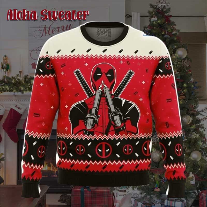 Best Friend Forever Deadpool Wolverine Ugly Christmas Sweater product image 2