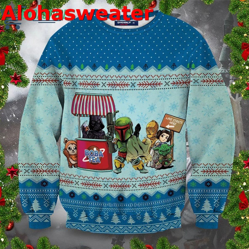 Blue Funny Trump Dancing Make Christmas Great Again Ugly Sweater product image 4
