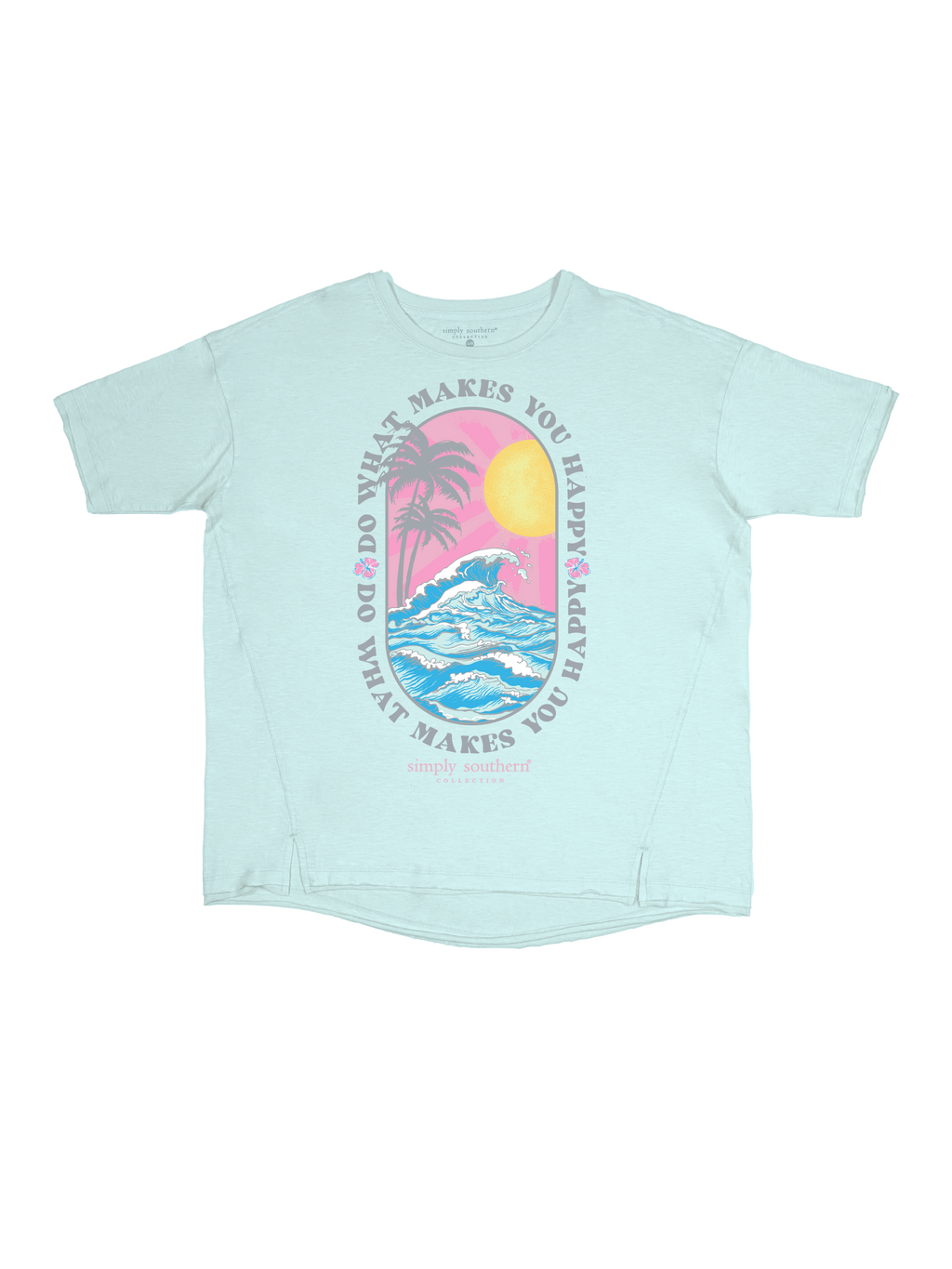 Simply Southern Makes You Happy Beach Boxy Oversized - Adult & Kids T-Shirts, Sweatshirts & Hoodies apparel design preview 2