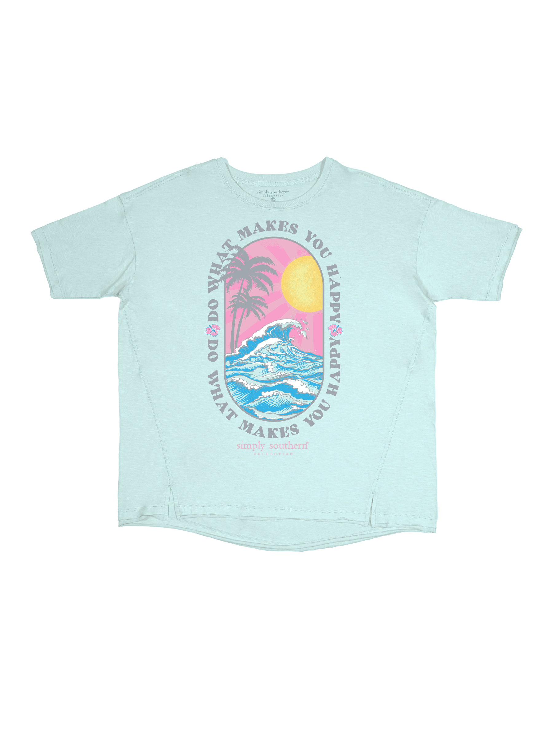 Simply Southern Makes You Happy Beach Boxy Oversized - Adult & Kids T-Shirts, Sweatshirts & Hoodies apparel design preview 2