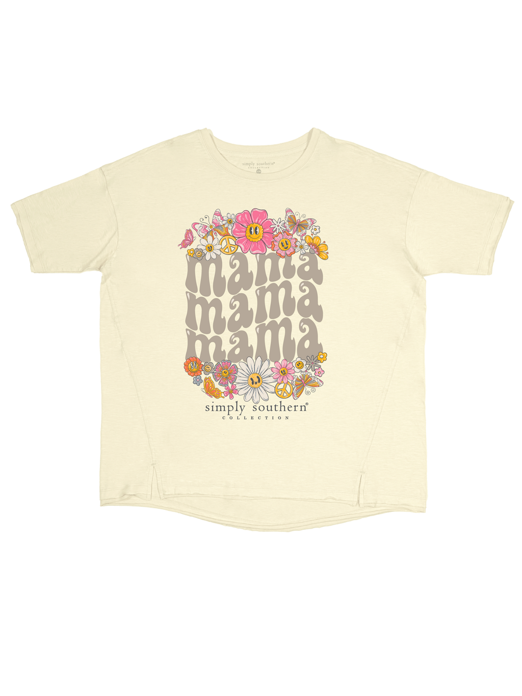 Simply Southern Mama Flowers Boxy Oversized - Adult & Kids T-Shirts, Sweatshirts & Hoodies apparel design preview 2