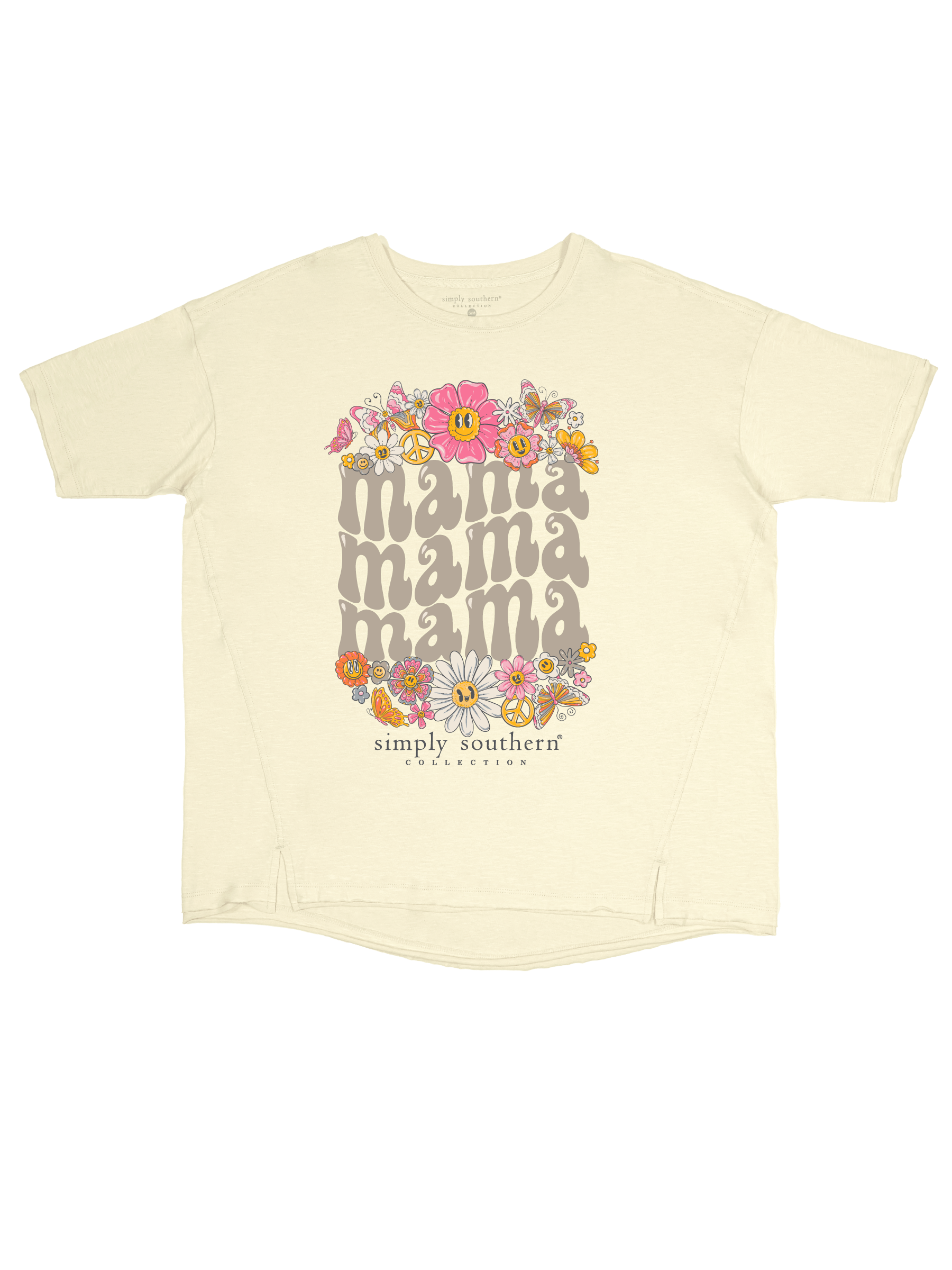 Simply Southern Mama Flowers Boxy Oversized - Adult & Kids T-Shirts, Sweatshirts & Hoodies apparel design preview 2