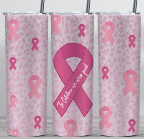 Breast Cancer In October We Wear Pink Cheetah Print - Adult & Kids T-Shirts, Sweatshirts & Hoodies apparel design preview 1