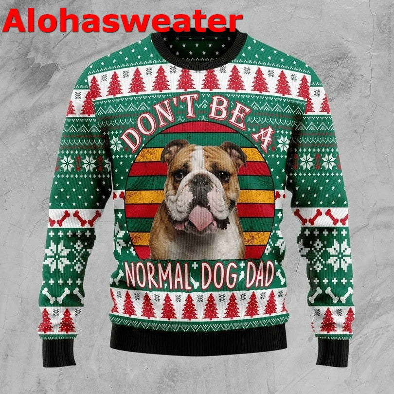 Bulldog ho ho ho Christmas sweater product image 4