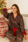 Simply Southern Tree Santa Holiday PJ Pants Set - Adult & Kids T-Shirts, Sweatshirts & Hoodies apparel design preview 1