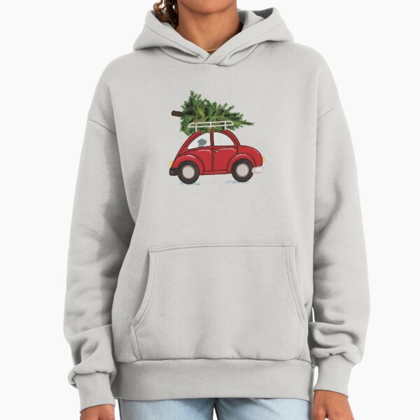Red Car with Christmas Tree on Roof Schnauzer - Adult & Kids T-Shirts, Sweatshirts & Hoodies apparel design preview 1