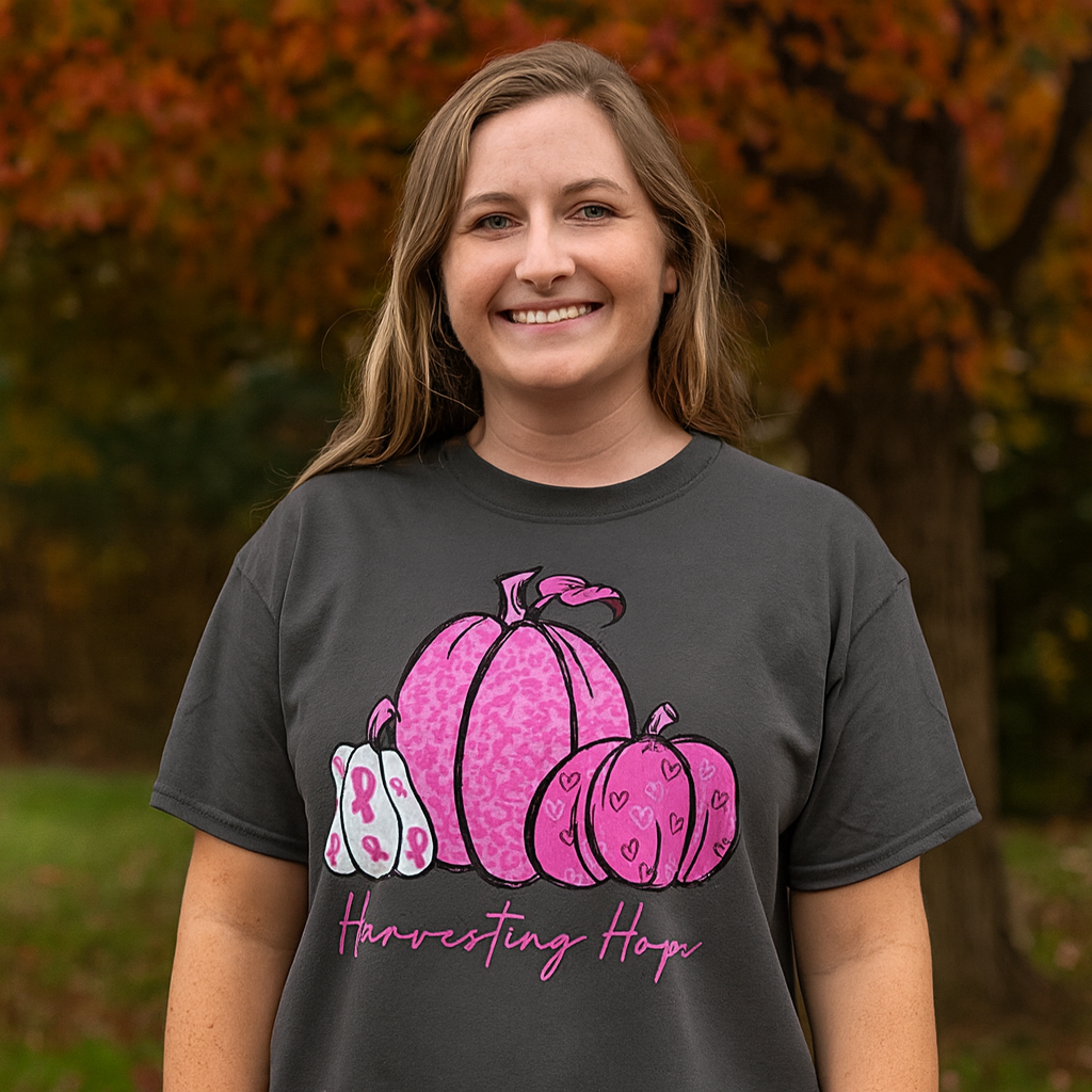 Girlie Girl Originals Preppy Harvesting Hope Pumpkin - Adult & Kids T-Shirts, Sweatshirts & Hoodies apparel design preview 1