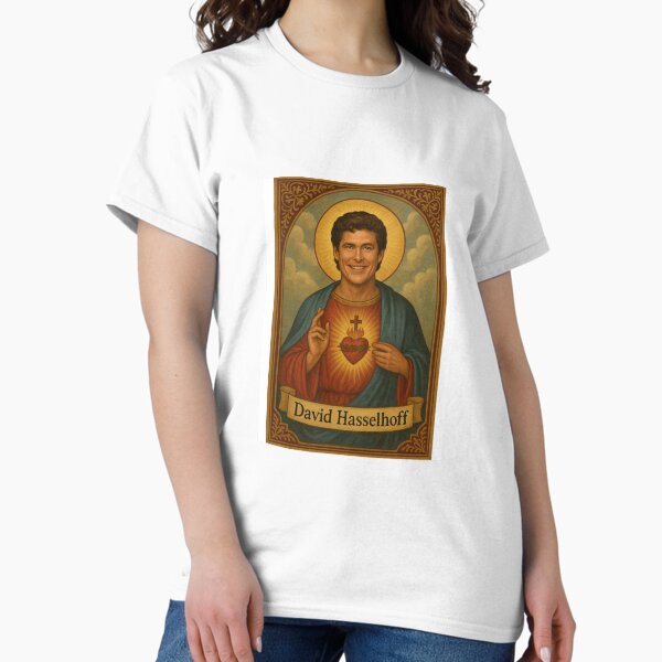 David hasselhoff saint celebrity birthday funny meme - Adult & Kids T-Shirts, Sweatshirts & Hoodies apparel design preview 1