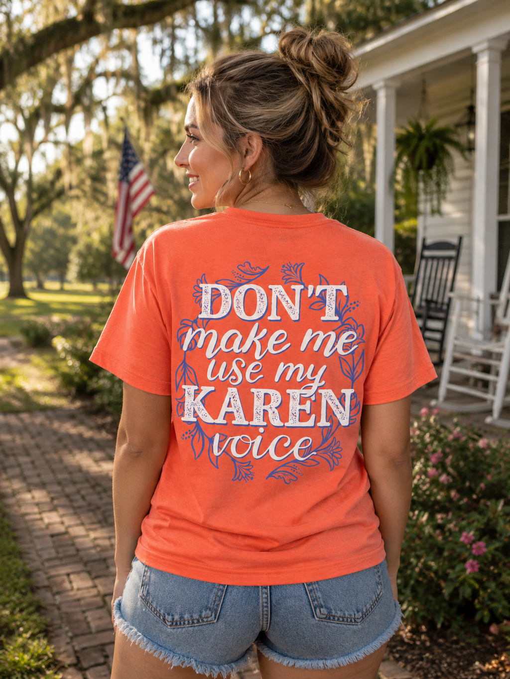 Southern Attitude Use My Karen Voice - Adult & Kids T-Shirts, Sweatshirts & Hoodies apparel design preview 1