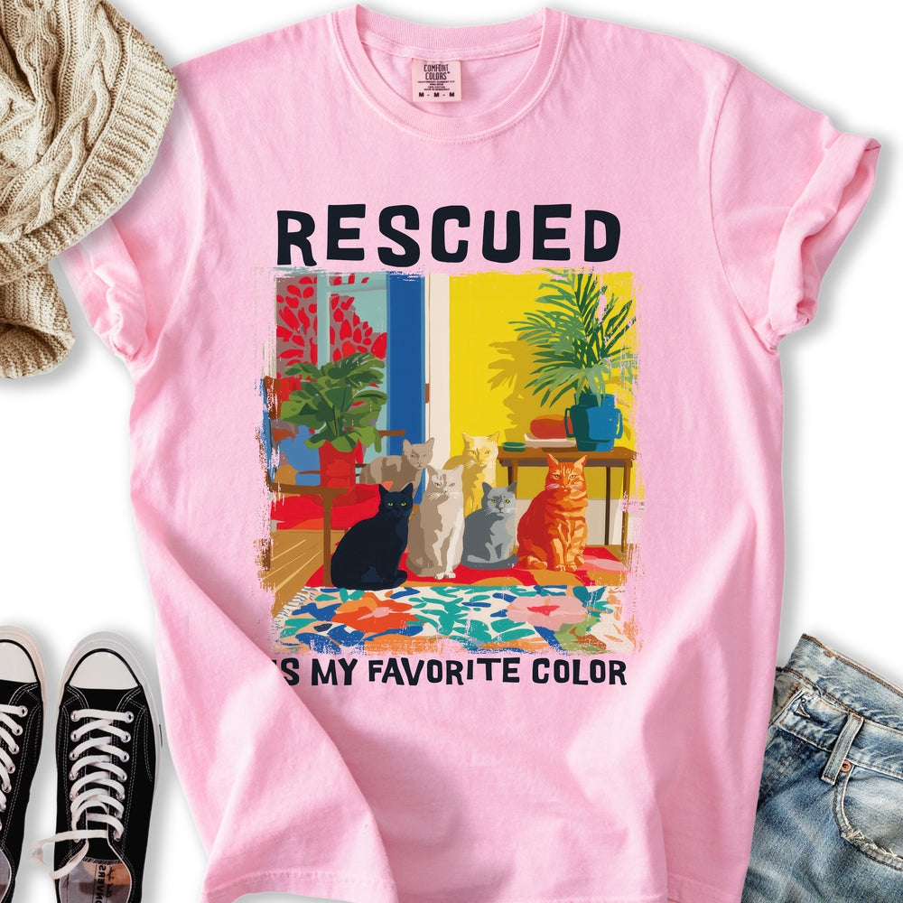 Rescued Is My Favorite - Adult & Kids T-Shirts, Sweatshirts & Hoodies apparel design preview 1