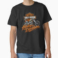 Harley Davidson Classic Cruiser Custom Motorcycle - Adult & Kids T-Shirts, Sweatshirts & Hoodies apparel design preview 1
