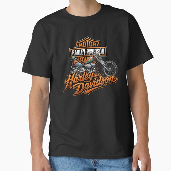 Harley Davidson Classic Cruiser Custom Motorcycle - Adult & Kids T-Shirts, Sweatshirts & Hoodies apparel design preview 1