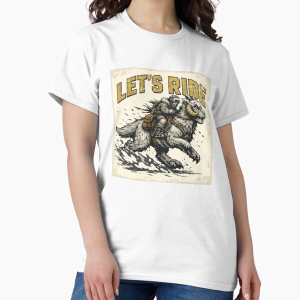 Tauntaun Rider Fan Art Let's Ride - Adult & Kids T-Shirts, Sweatshirts & Hoodies apparel design preview 1