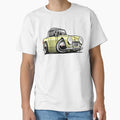 Austin Healey Sprite mark 2 yellow caricature - Adult & Kids T-Shirts, Sweatshirts & Hoodies apparel design preview 1
