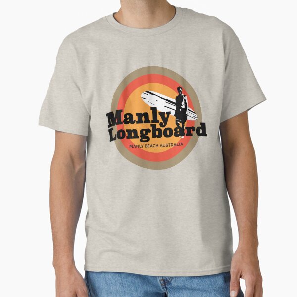 Manly Longboard retro surf - Adult & Kids T-Shirts, Sweatshirts & Hoodies apparel design preview 1