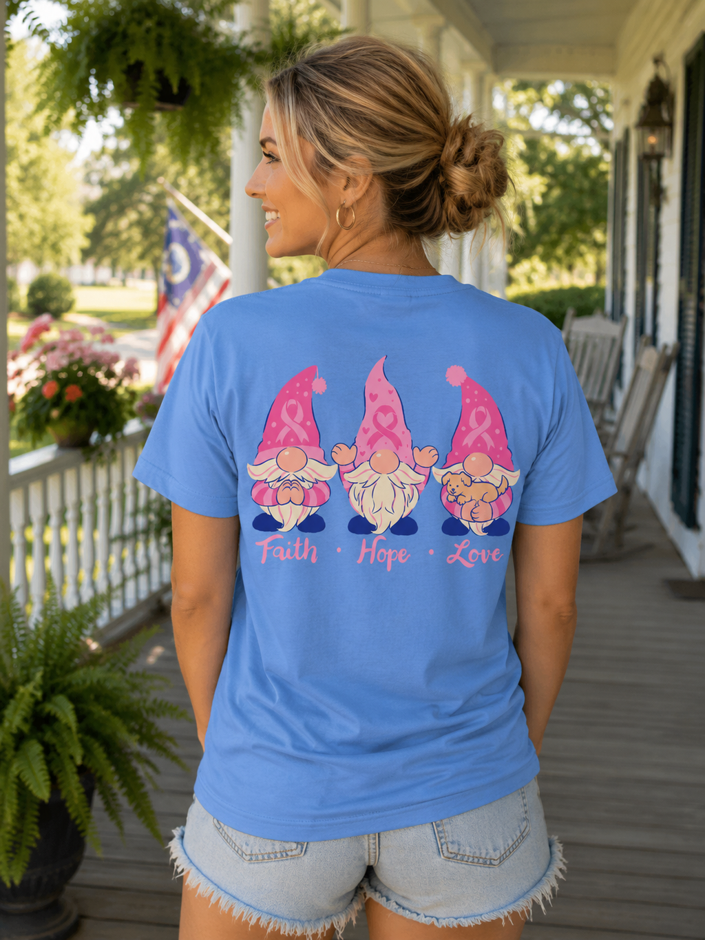 Southern Attitude Gnomes Breast Cancer - Adult & Kids T-Shirts, Sweatshirts & Hoodies apparel design preview 1