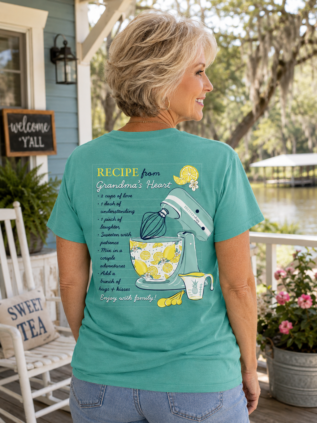 Southernology Recipe from Grandma's Heart Comfort - Adult & Kids T-Shirts, Sweatshirts & Hoodies apparel design preview 1