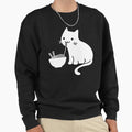 Cute Cat Eating Ramen - Adult & Kids T-Shirts, Sweatshirts & Hoodies apparel design preview 1