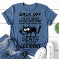 Back Off CatPrint Women Slogan - Adult & Kids T-Shirts, Sweatshirts & Hoodies apparel design preview 1