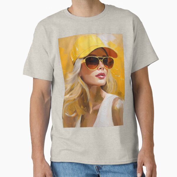 Portrait painting woman in summer outfit - Adult & Kids T-Shirts, Sweatshirts & Hoodies apparel design preview 1