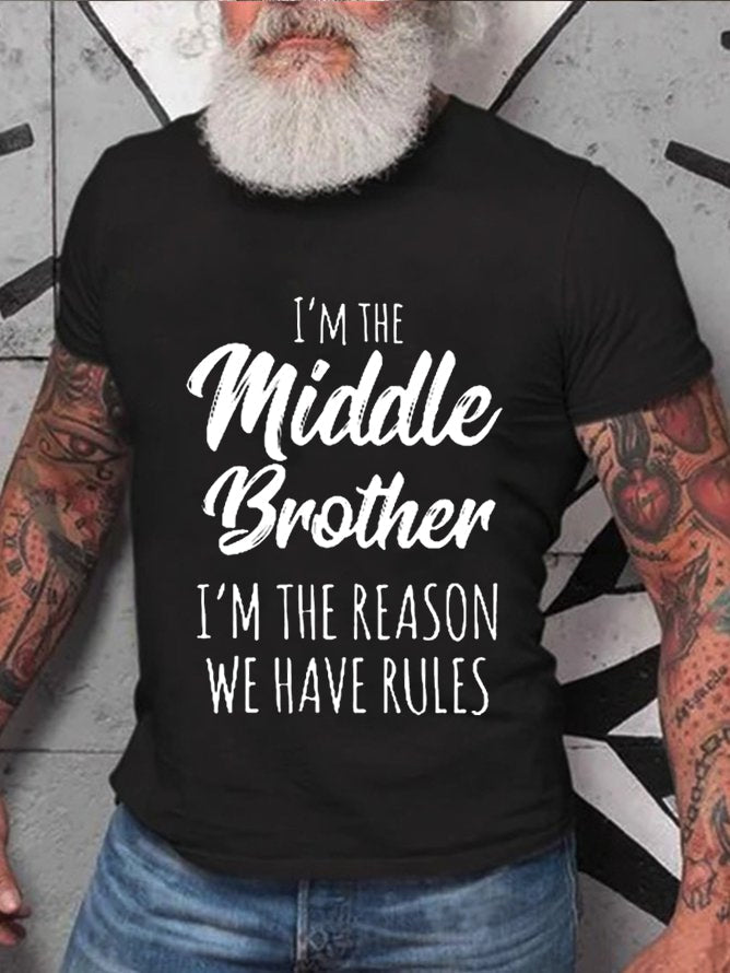 I'm The Middle Brother Print Men Slogan - Adult & Kids T-Shirts, Sweatshirts & Hoodies apparel design preview 6