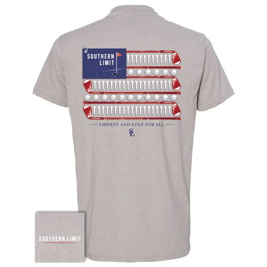 Southern Limits Liberty And Golf Flag - Adult & Kids T-Shirts, Sweatshirts & Hoodies apparel design preview 2