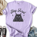 Stay Feral Black Cat - Adult & Kids T-Shirts, Sweatshirts & Hoodies apparel design preview 1