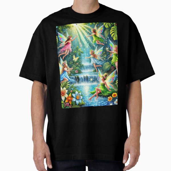 Waterfall Forest Fairies - Adult & Kids T-Shirts, Sweatshirts & Hoodies apparel design preview 1